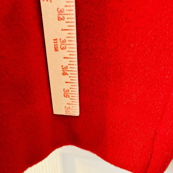 Vtg Styled by Stratton Red Wool Coat Mink Fur Collar 50s 60s Jackie O Union USA - Picture 8 of 16